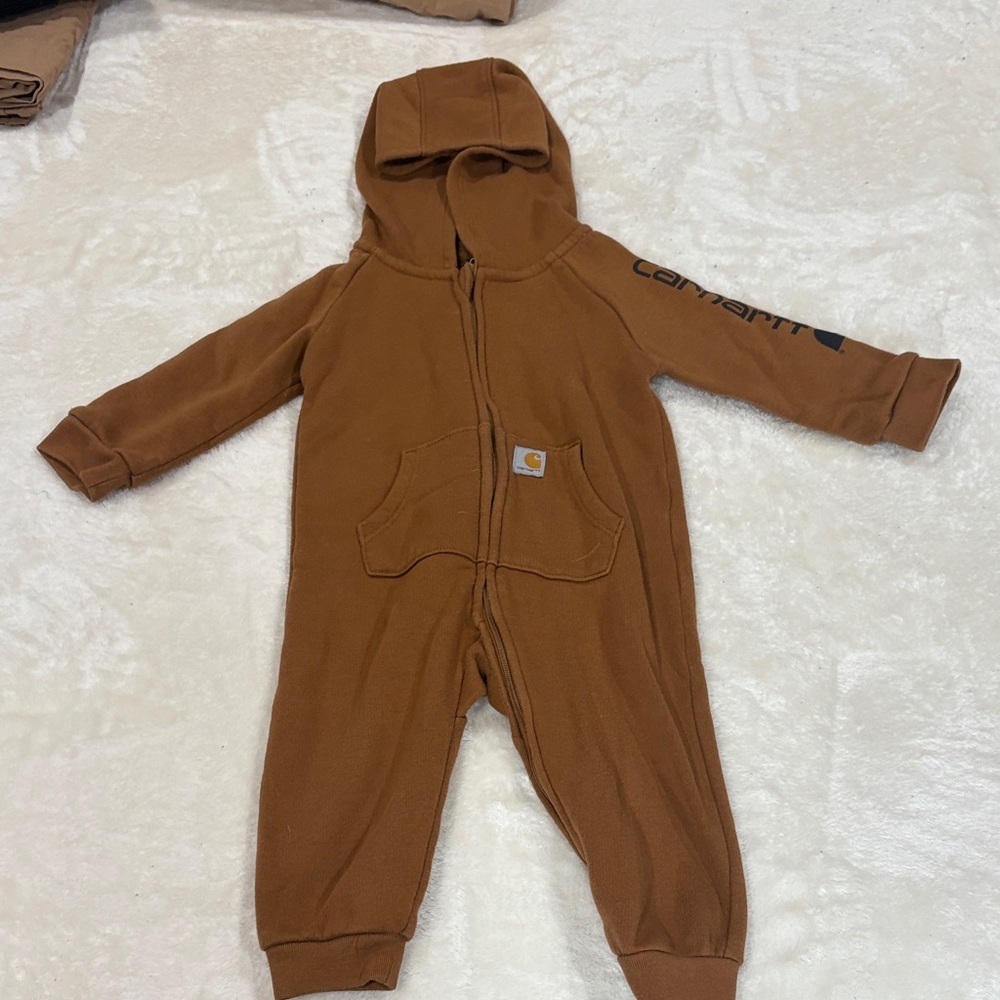 Carhartt Tan Kids Hooded Footie